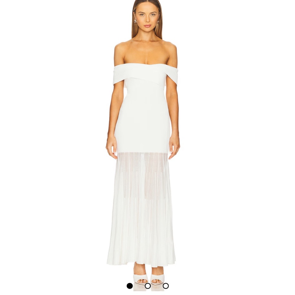 Line & Dot Strapless White Dress